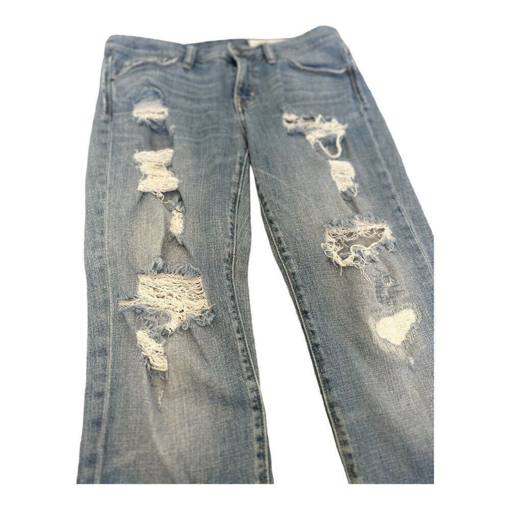 Treasure & Bond - Boyfriend Fit Ripped Faded Denim Jeans - Size 27 - Picture 10 of 15
